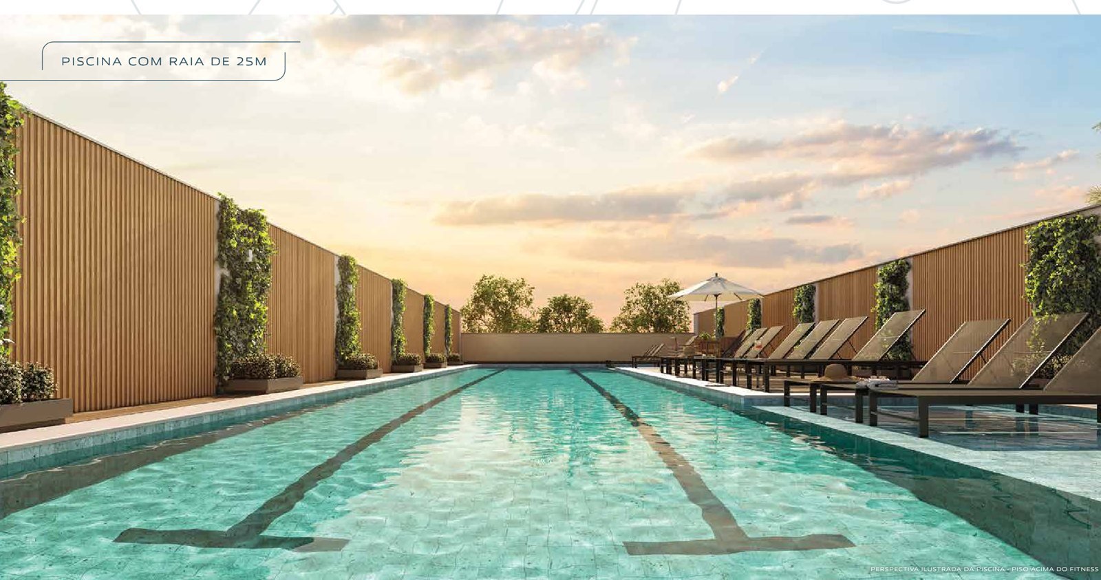 Piscina com raia de 25m
