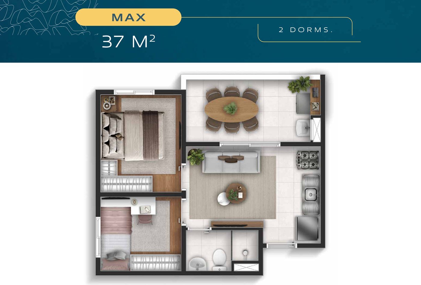 Planta MAX — 37 m²